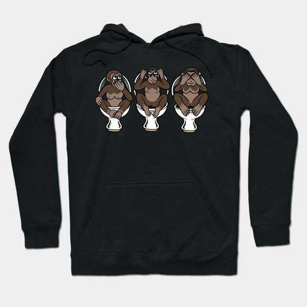 3 monkey Hoodie by gggraphicdesignnn